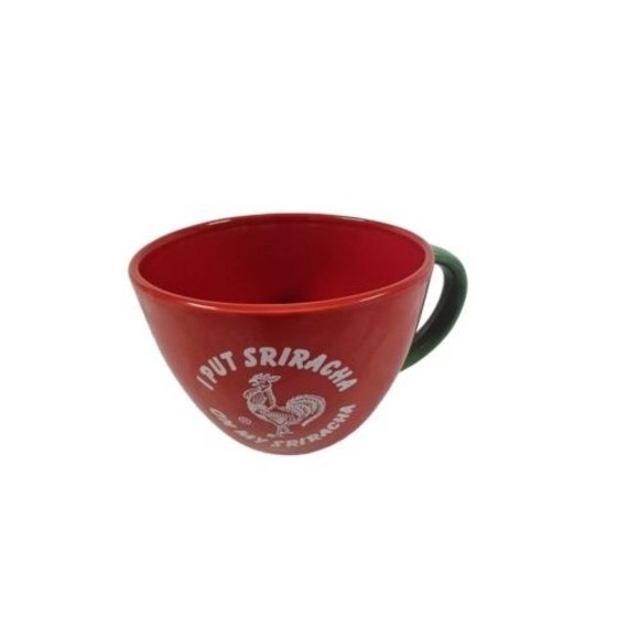 Sriracha Huy Fong Foods Large 24 oz Ramen Noodle Soup Coffee Cup Mug‎ Red - Picture 10 of 11